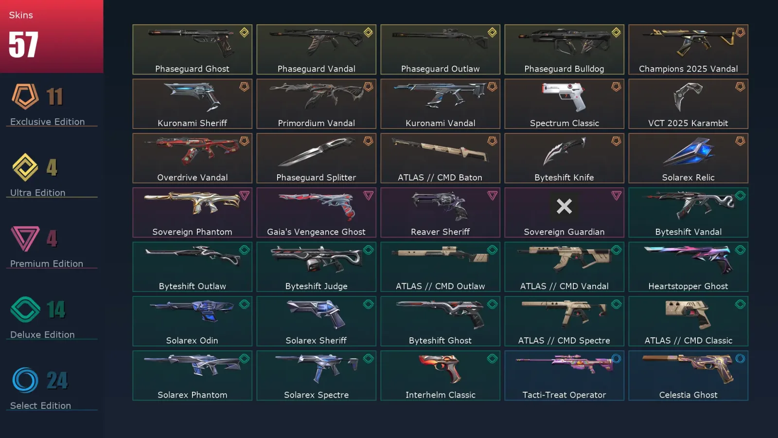 [Valorant] | EU | Level 194 | Ascendant 1 | 28 Agents | 57 Skins — Valorant account