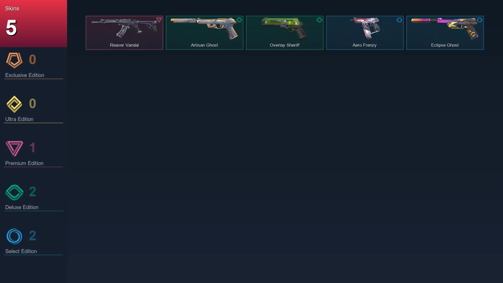 EU | Lv102 | Unranked | 5 Skin | 22 Agent | 31 Buddy