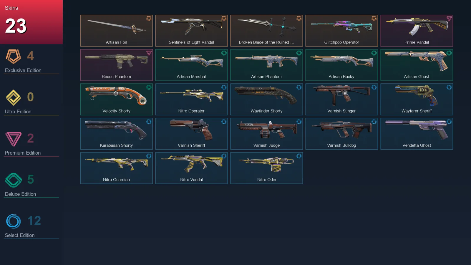 NA | Lv118 | Unranked | 23 Skin | 24 Agent | 59 Buddy