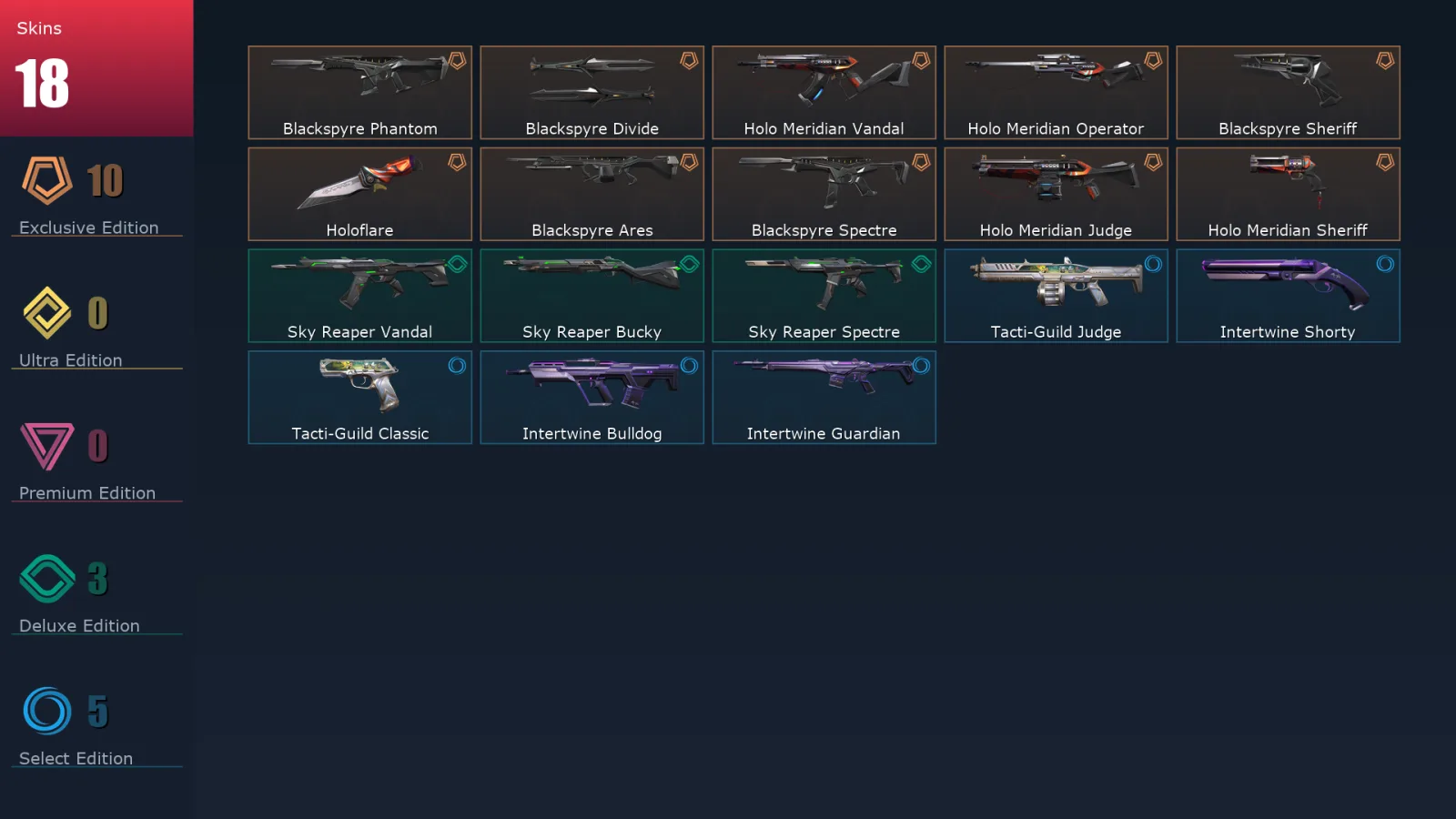 [Valorant] | EU | Level 24 | Gold 1 | 8 Agents | 18 Skins — Valorant account