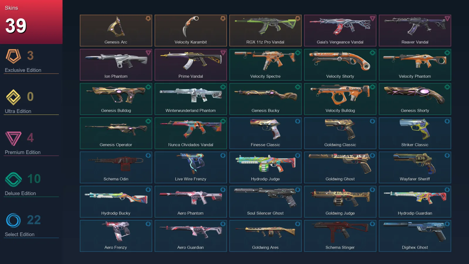 EU | Lv136 | Unranked | 39 Skin | 25 Agent | 67 Buddy — Valorant account