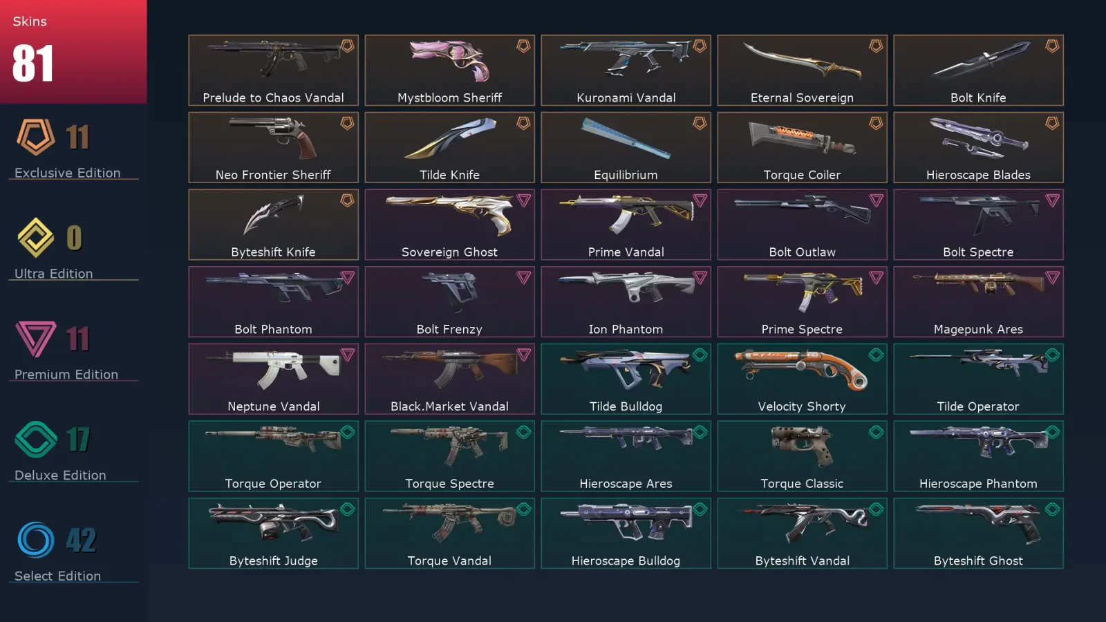 [Valorant] | EU | Level 209 | Diamond 2 | 28 Agents | 81 Skins — Valorant account