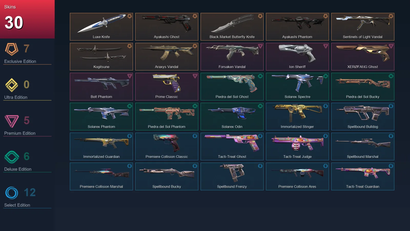 EU | Lv72 | Unranked | 30 Skin | 25 Agent | 45 Buddy