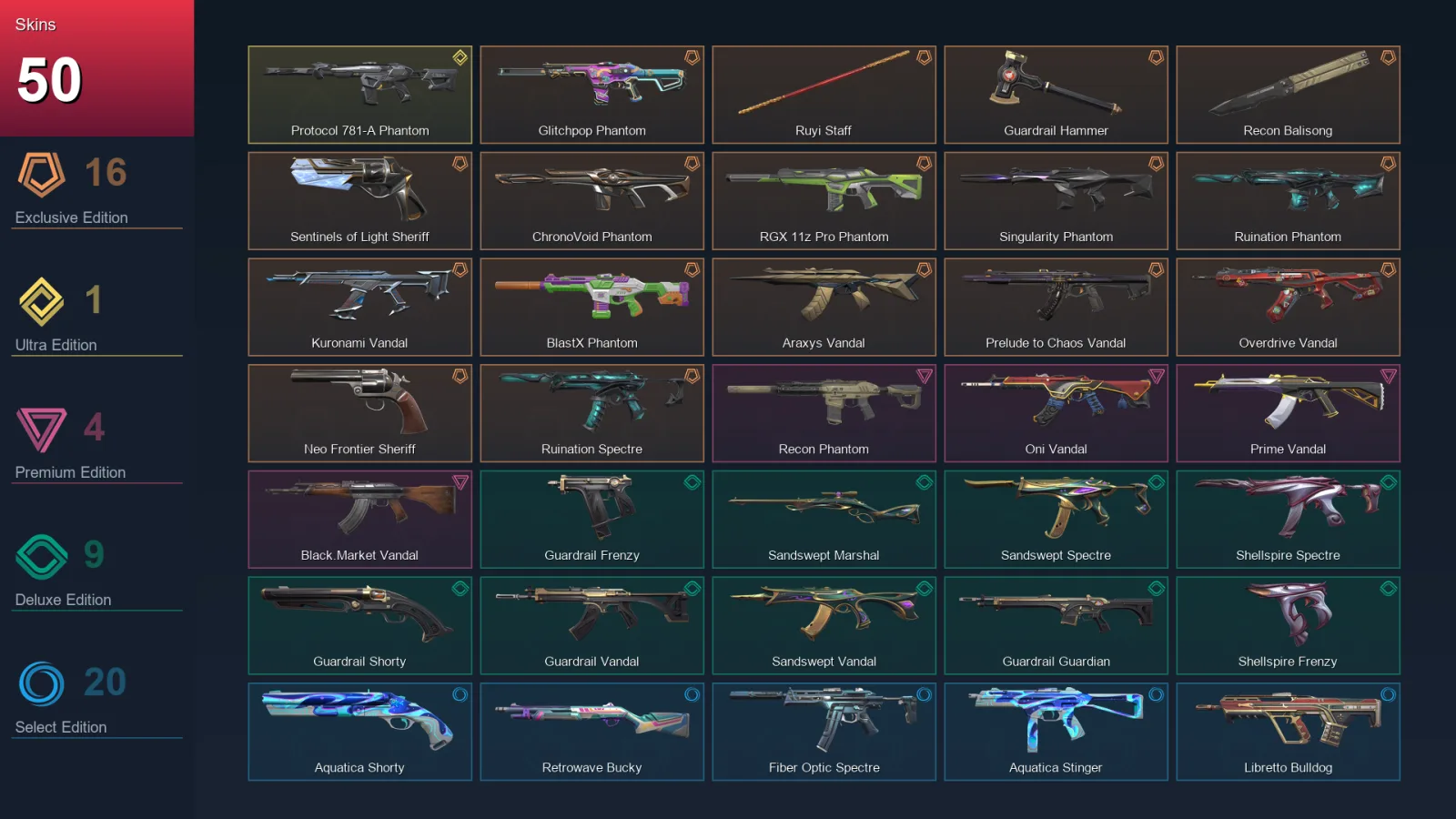 NA | Lv47 | Unranked | 50 Skin | 14 Agent | 25 Buddy