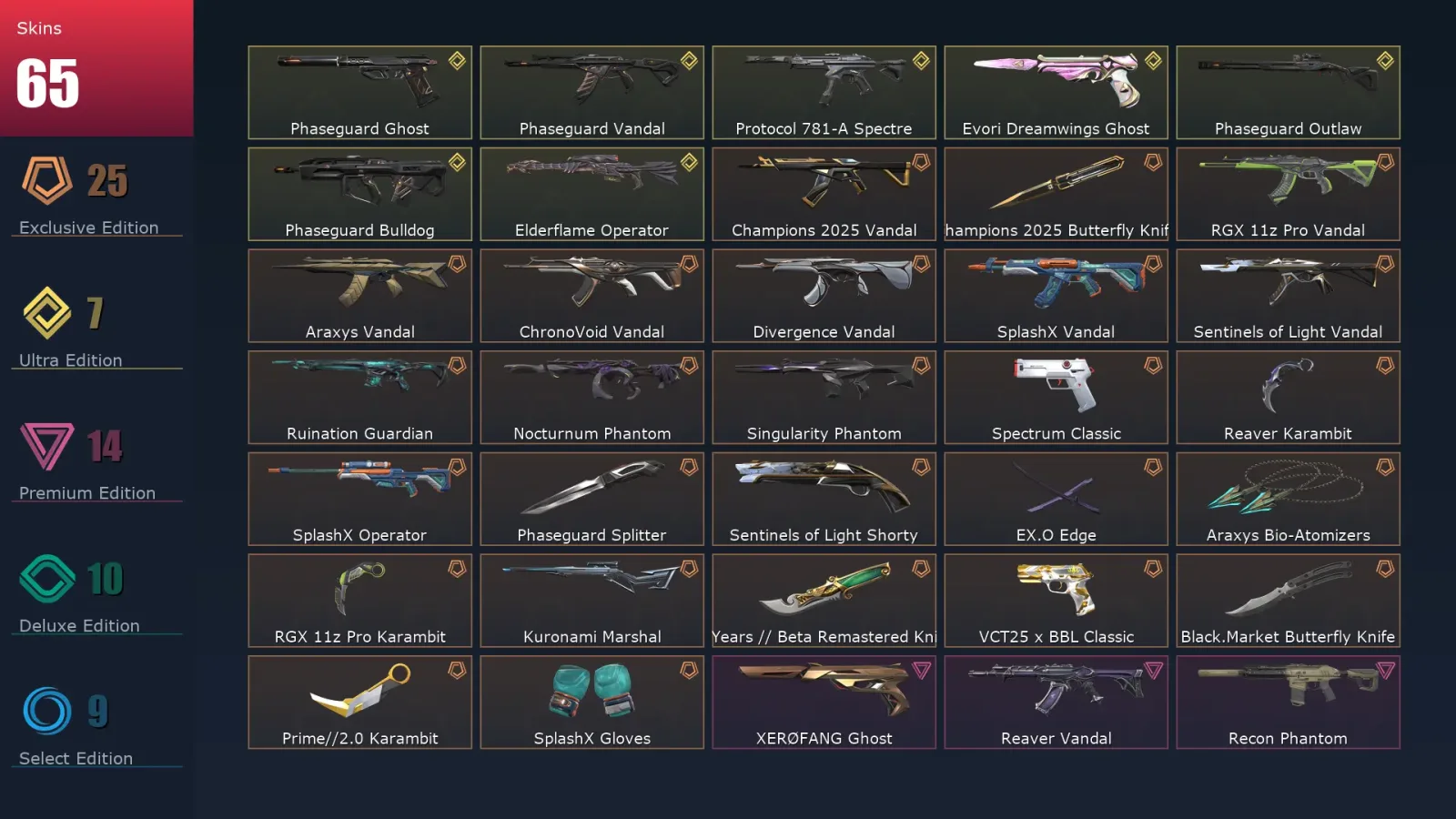 [Valorant] | EU | Level 73 | Platinum 1 | 21 Agents | 65 Skins — Valorant account