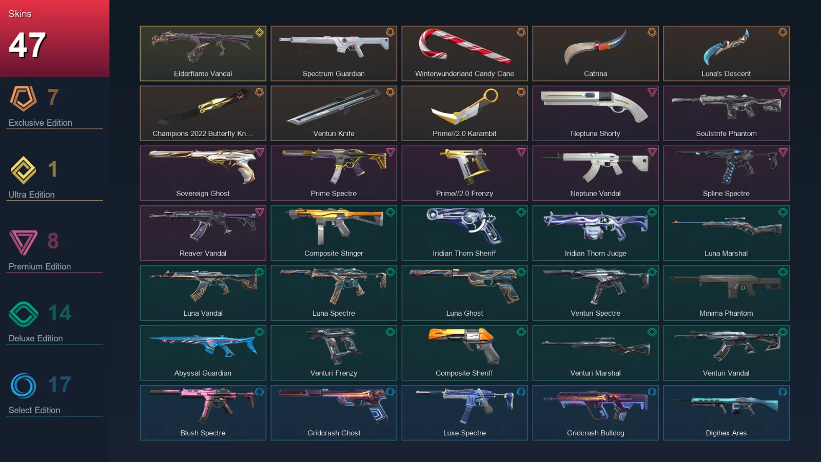 EU | Lv52 | Unranked | 47 Skin | 14 Agent | 29 Buddy — Valorant account
