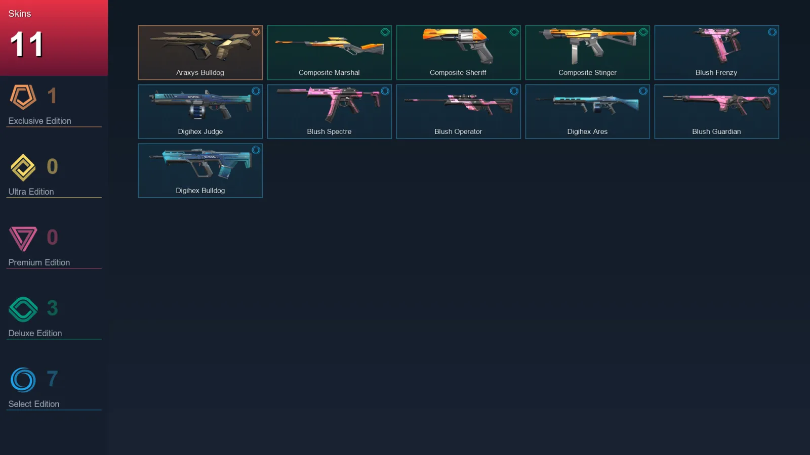 EU | Lv31 | Unranked | 11 Skin | 11 Agent | 16 Buddy &mdash; Valorant account with Spectre skin