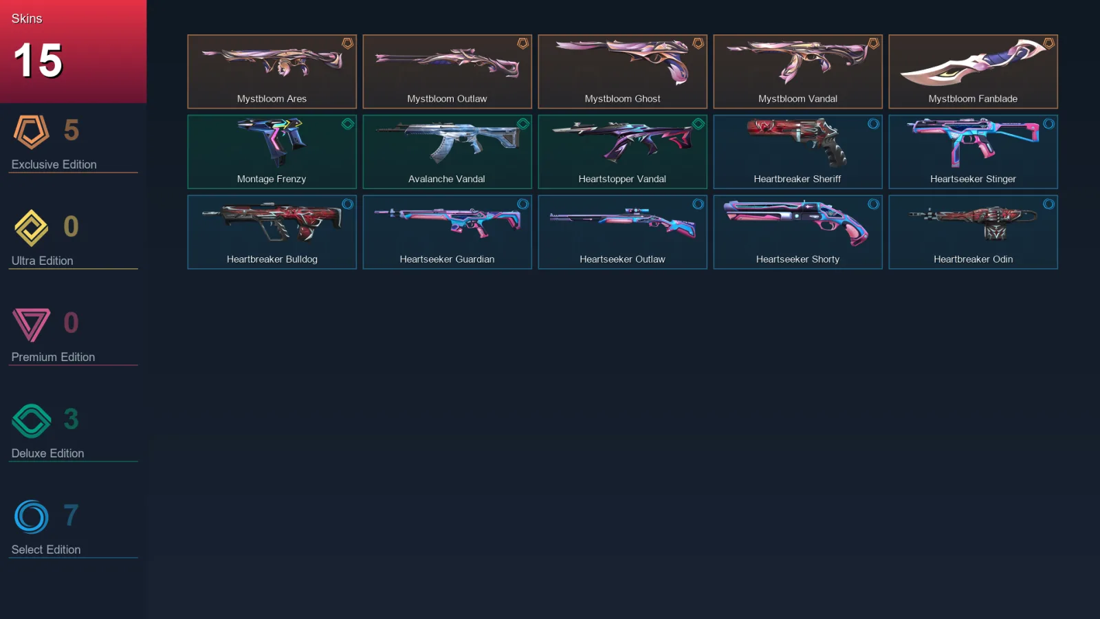 EU | Lv43 | Unranked | 15 Skin | 15 Agent | 18 Buddy