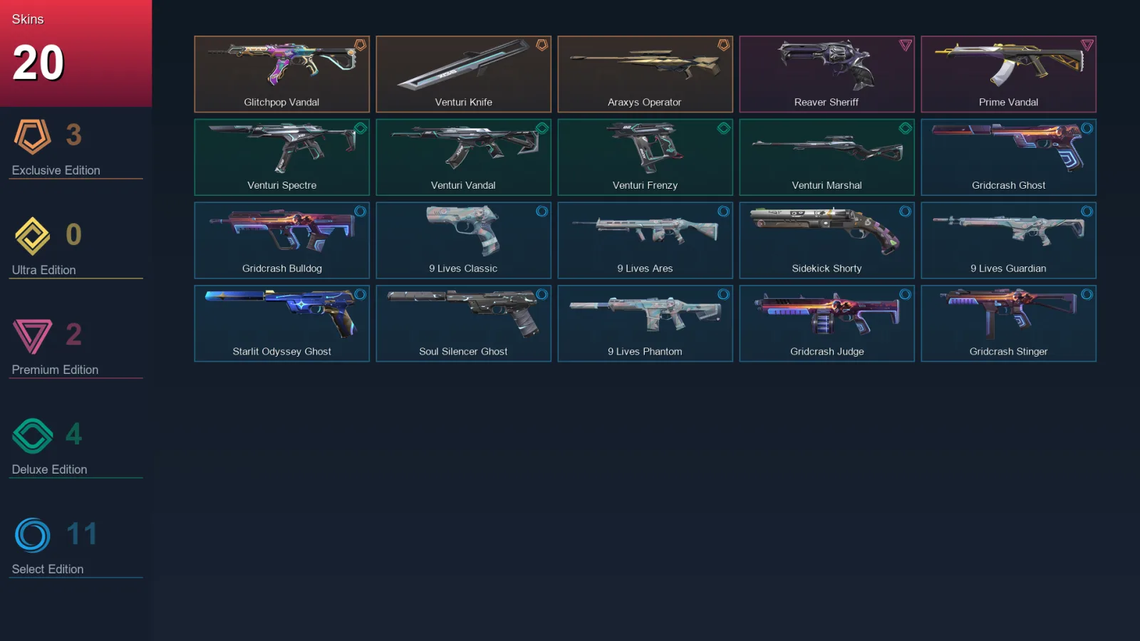EU | Lv110 | Unranked | 20 Skin | 25 Agent | 45 Buddy — Valorant account
