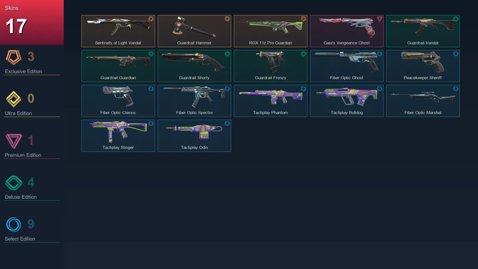 EU | Lv49 | Unranked | 17 Skin | 10 Agent | 25 Buddy — Valorant account