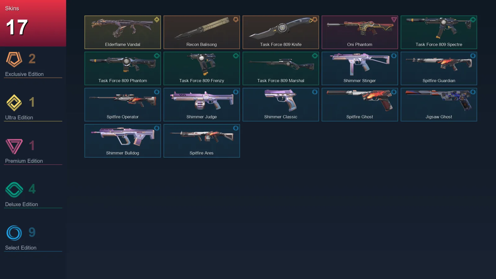 EU | Lv101 | Unranked | 17 Skin | 24 Agent | 50 Buddy