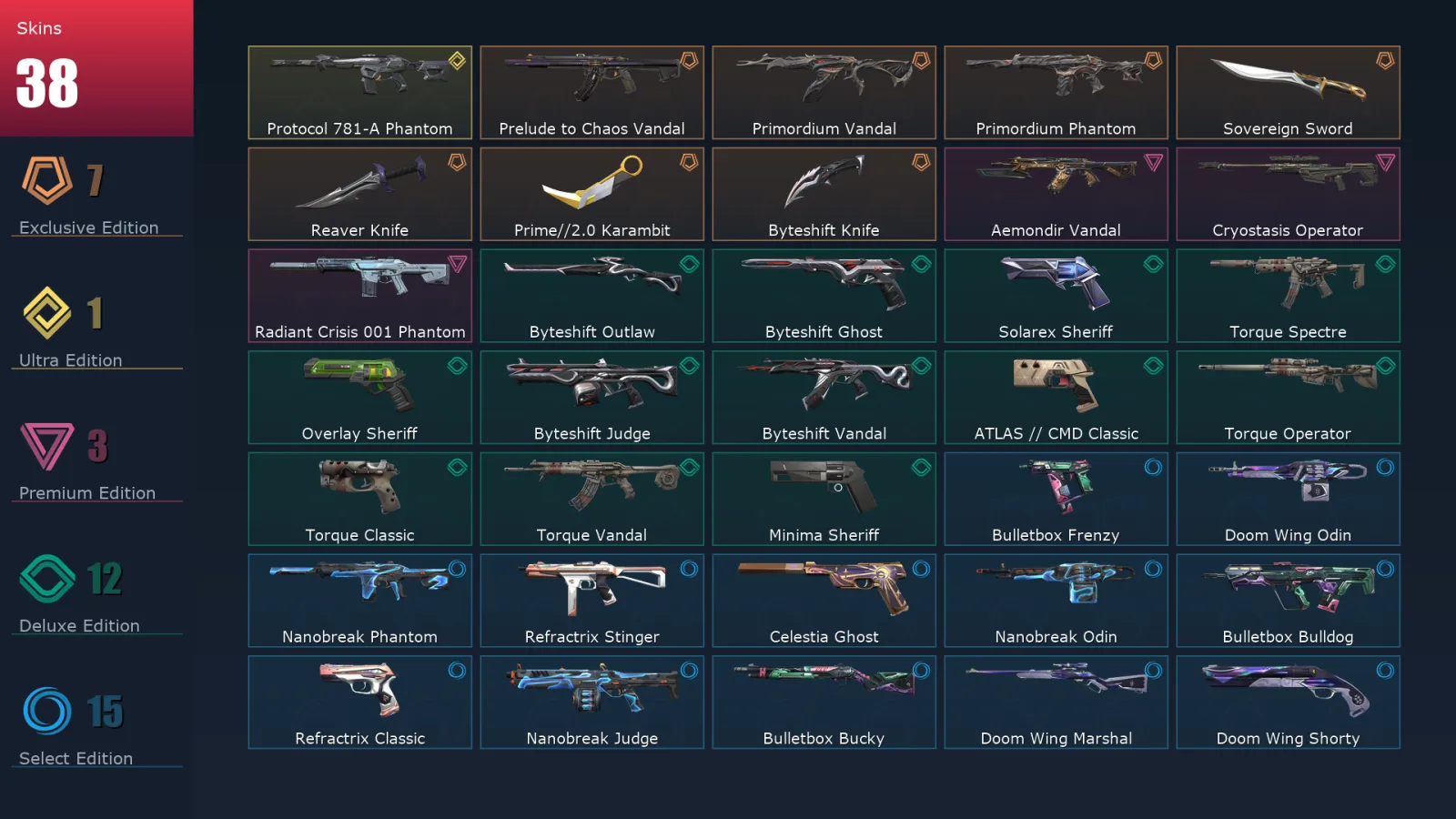 [Valorant] | EU | Level 112 | Ascendant 3 | 28 Agents | 38 Skins