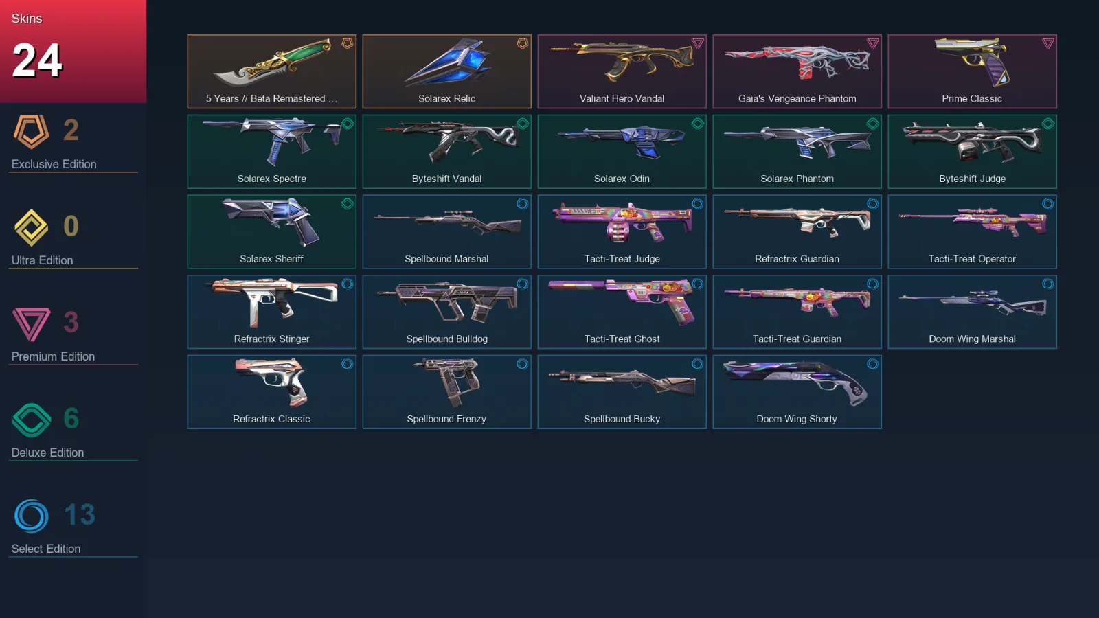 EU | Lv44 | Unranked | 24 Skin | 15 Agent | 25 Buddy