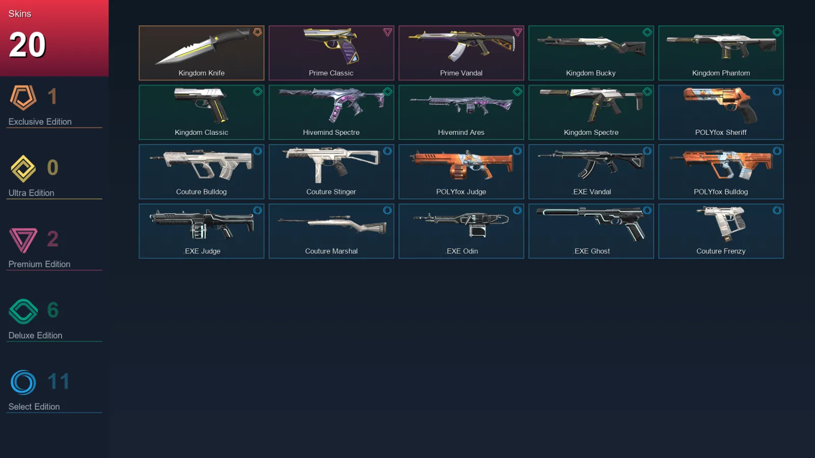 NA | Lv36 | Unranked | 20 Skin | 15 Agent | 22 Buddy — Valorant account