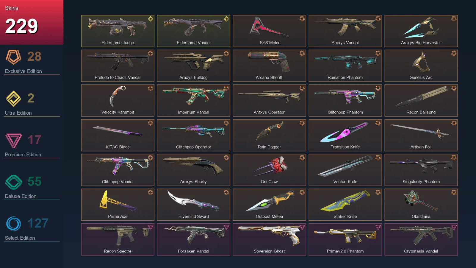 AP | Lv651 | Unranked | 229 Skin | 28 Agent | 244 Buddy — Valorant account