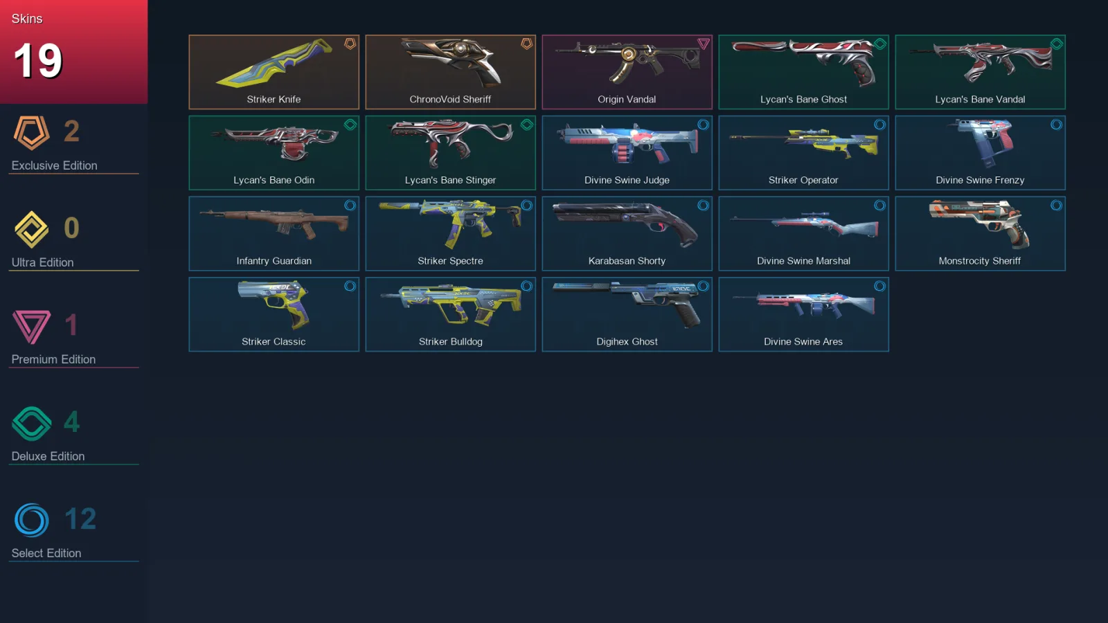 EU | Lv98 | Unranked | 19 Skin | 23 Agent | 40 Buddy — Valorant account