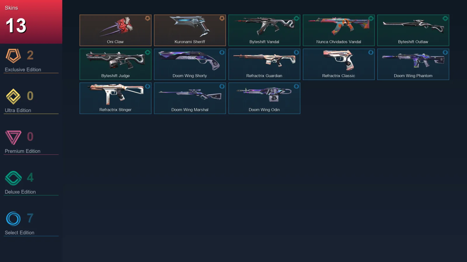 EU | Lv30 | Unranked | 13 Skin | 12 Agent | 15 Buddy — Byteshift Judge