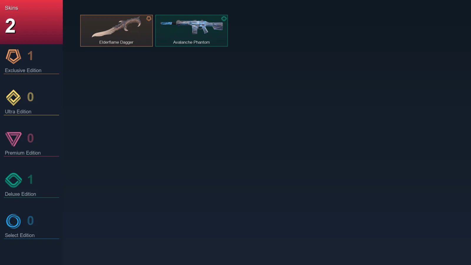 NA | Elderflame Dagger | Avalanche Phantom | 2 Skin | 6 Agent | 2 Buddy | Lv1