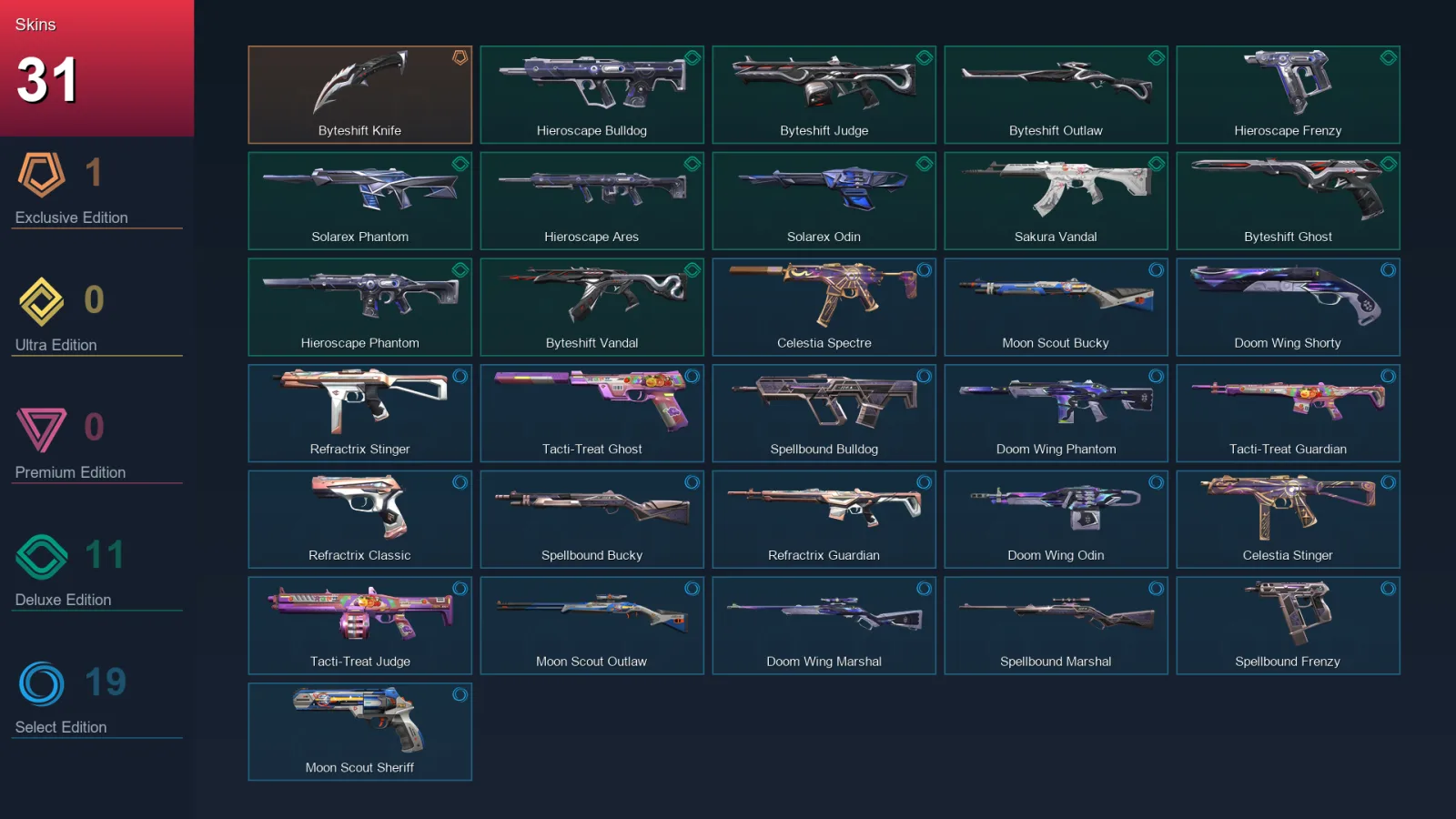 EU | Lv37 | Unranked | 31 Skin | 10 Agent | 27 Buddy — Valorant account