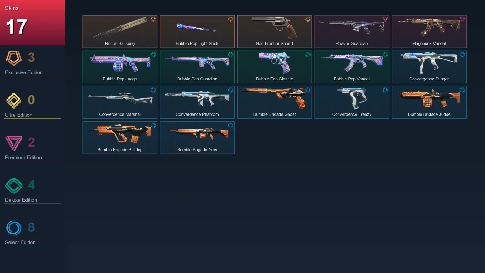 EU | Lv29 | Unranked | 17 Skin | 9 Agent | 19 Buddy
