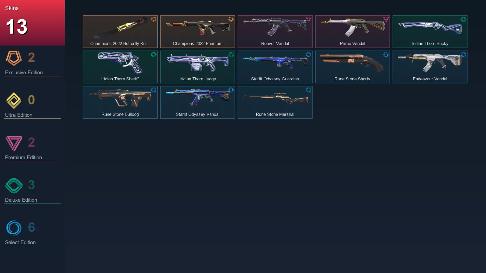 EU | Lv32 | Unranked | 13 Skin | 11 Agent | 20 Buddy