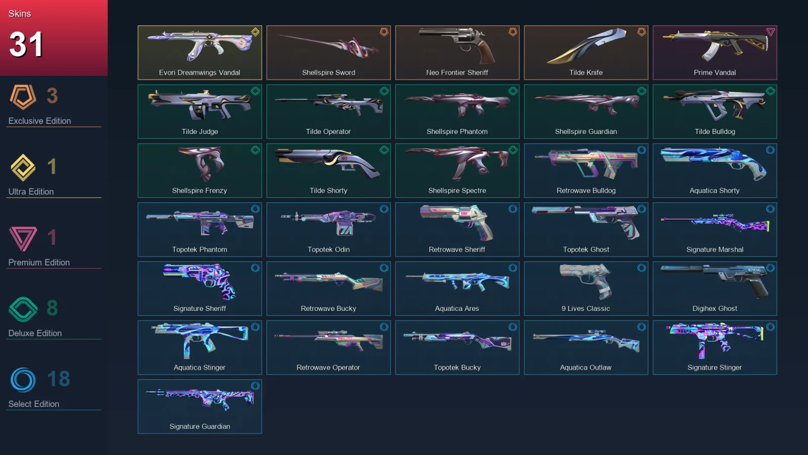 LA | Lv141 | Unranked | 31 Skin | 26 Agent | 75 Buddy — Valorant account