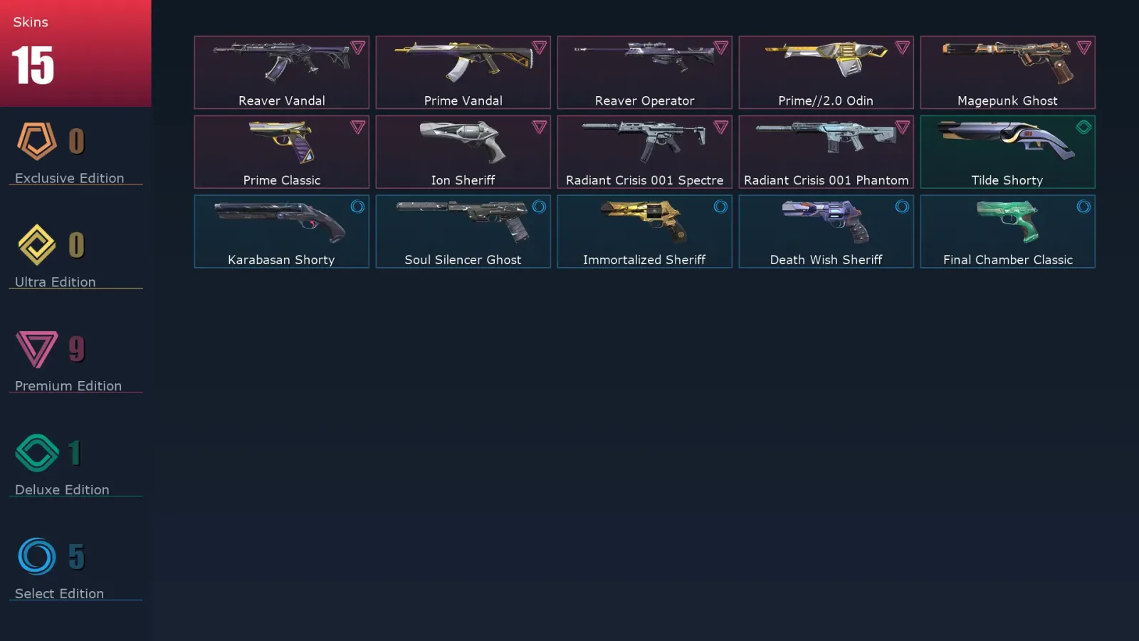 [Valorant] | EU | Level 134 | 26 Agents | 15 Skins — Valorant account