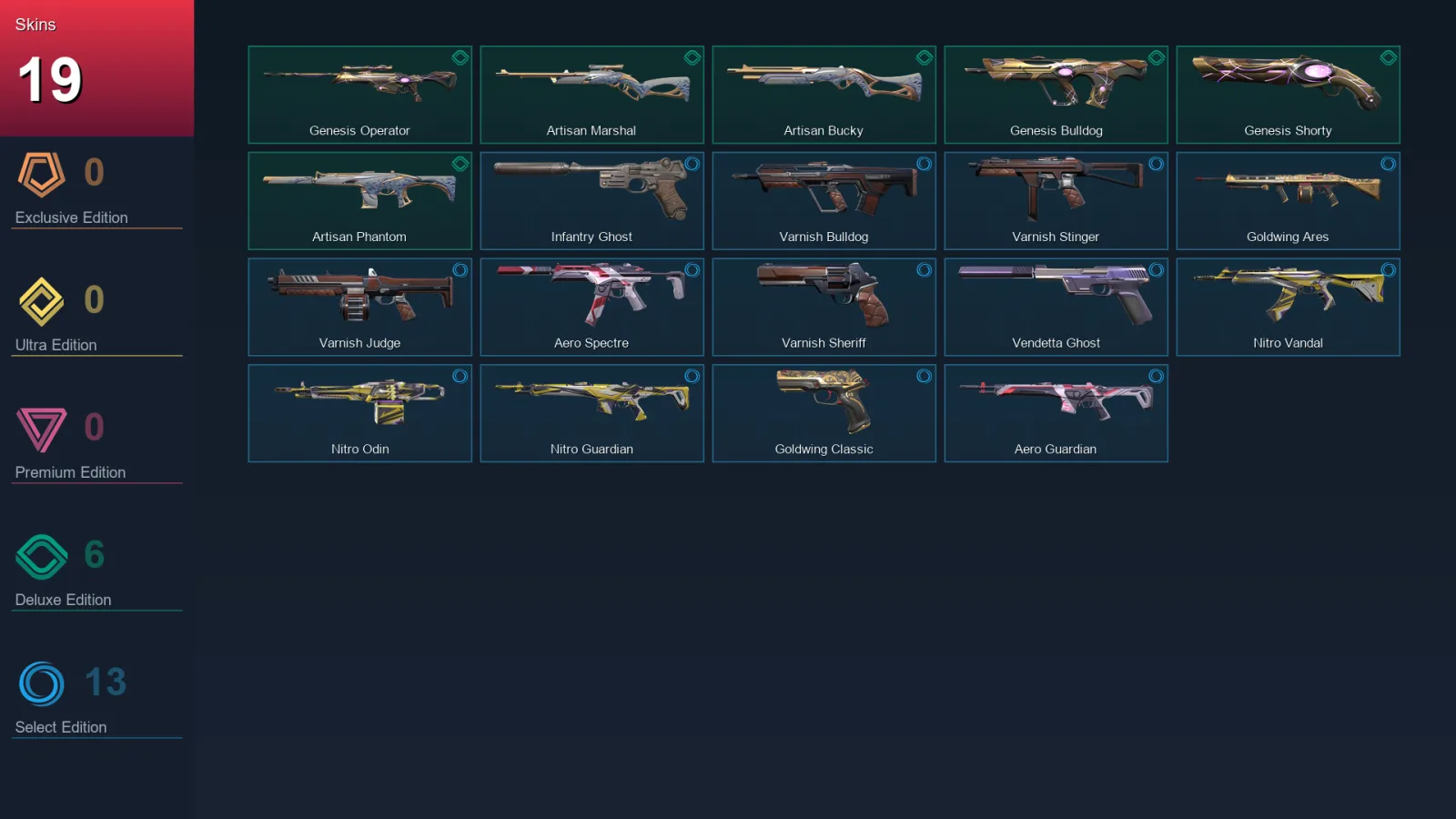 AP | Lv30 | Unranked | 19 Skin | 7 Agent | 15 Buddy