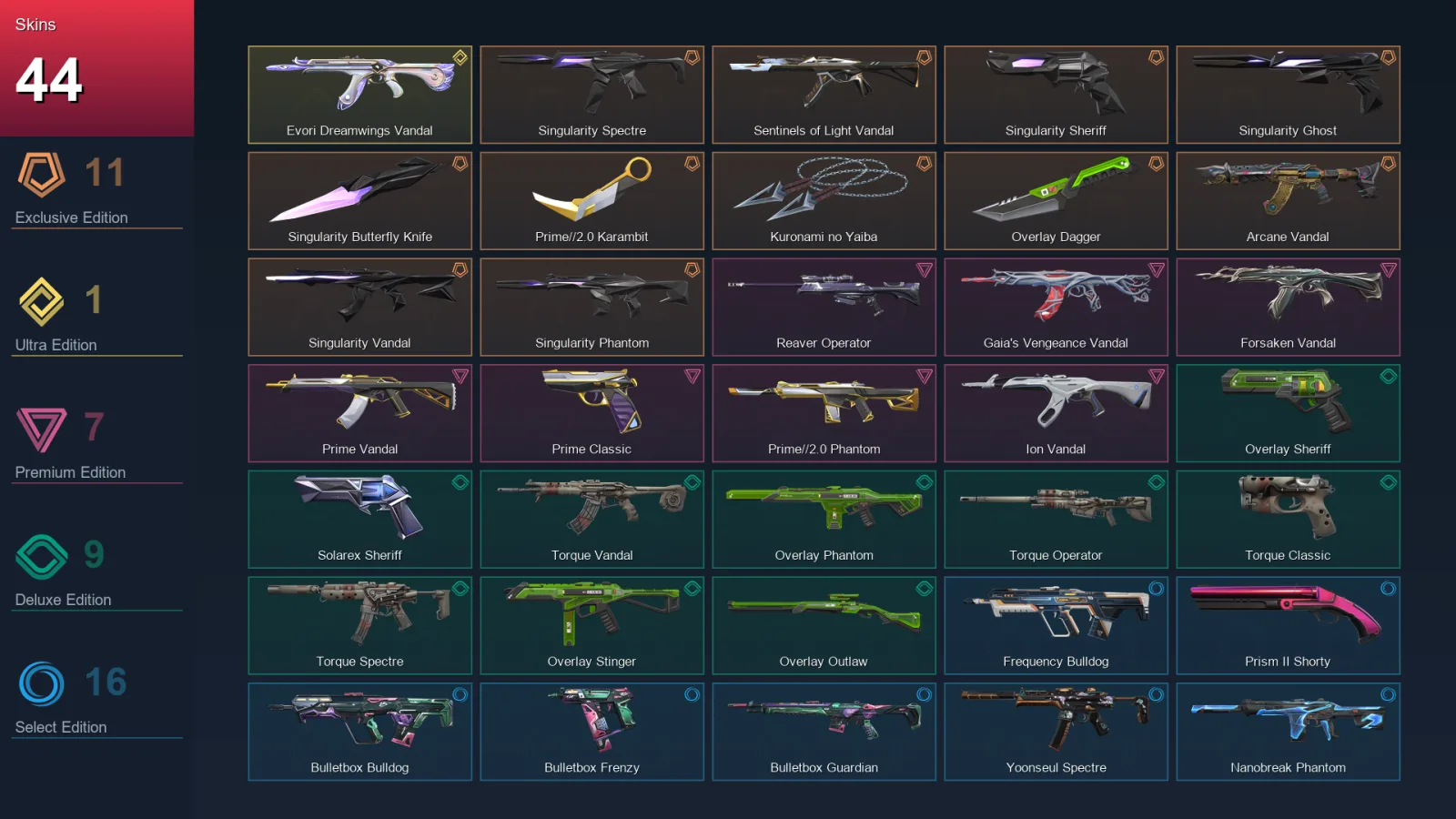EU | Lv79 | Unranked | 44 Skin | 23 Agent | 44 Buddy