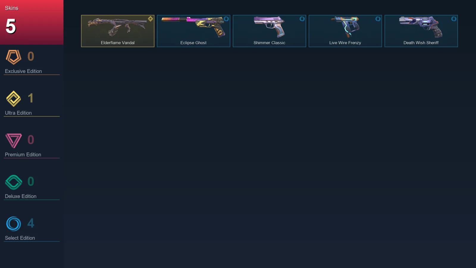 EU | Lv126 | Unranked | 5 Skin | 22 Agent | 43 Buddy