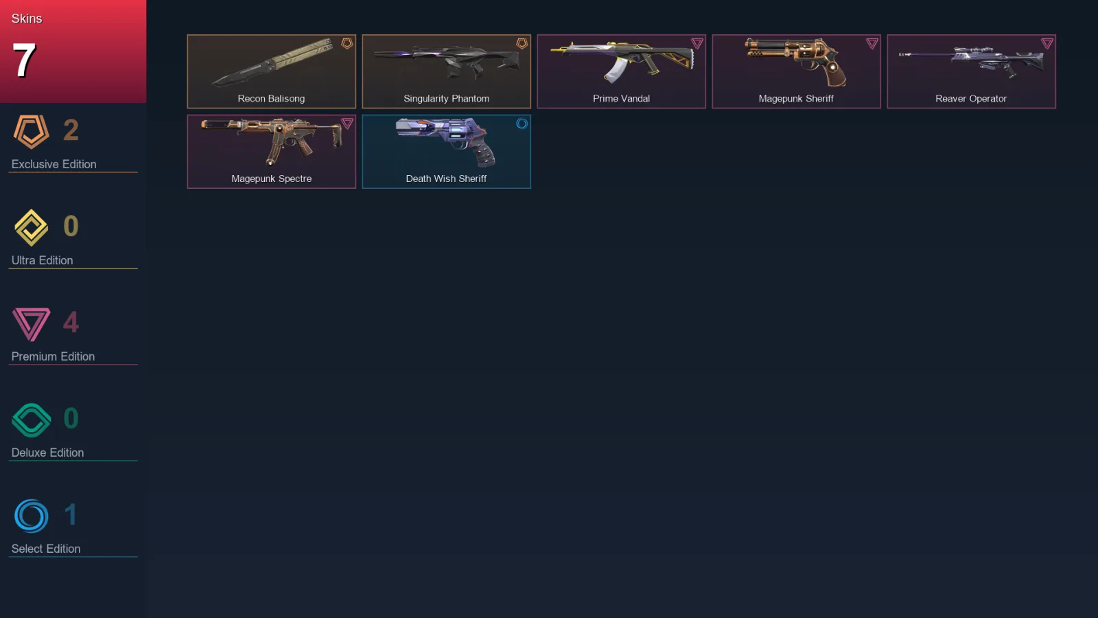 AP | Lv54 | Unranked | 7 Skin | 18 Agent | 30 Buddy