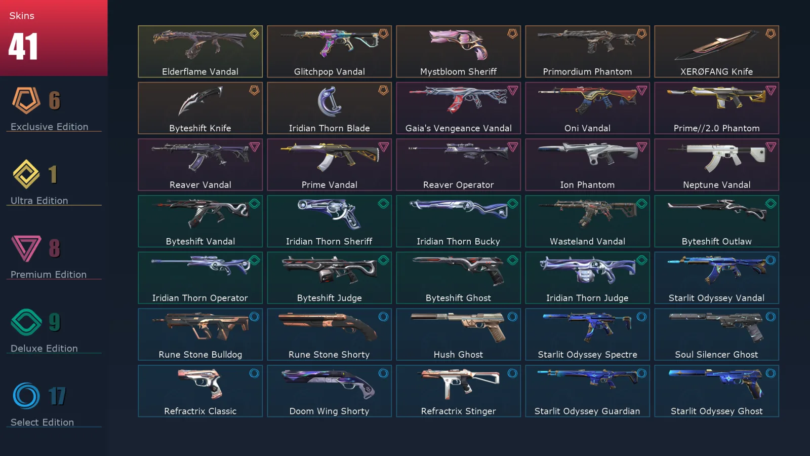[Valorant] | EU | Level 153 | Platinum 1 | 29 Agents | 41 Skins — Valorant account