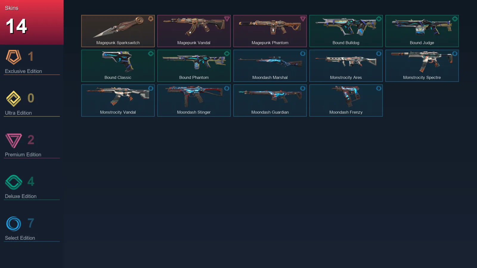 AP | Lv29 | Unranked | 14 Skin | 11 Agent | 12 Buddy — Valorant account