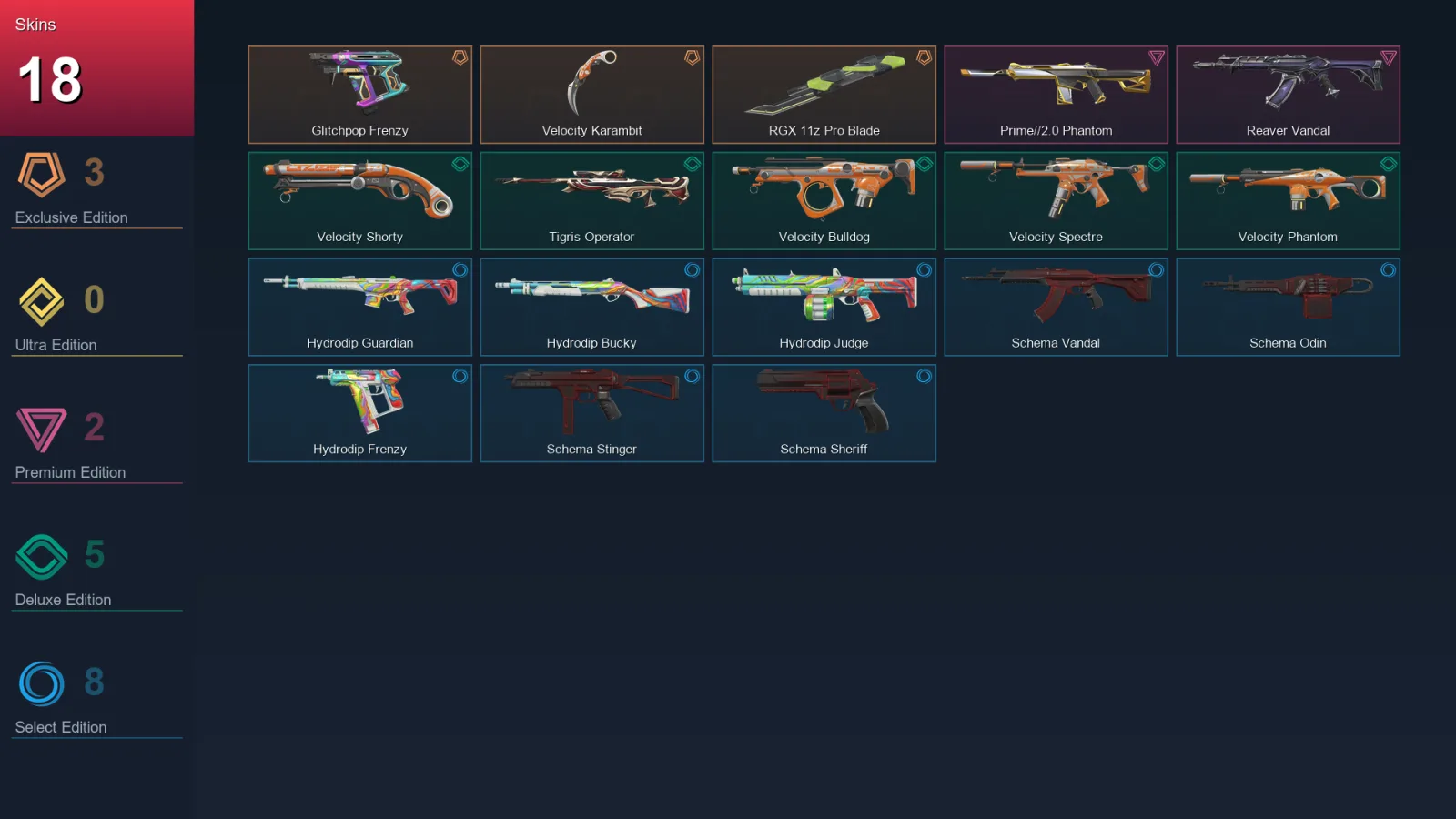 NA | Lv72 | Unranked | 18 Skin | 23 Agent | 40 Buddy — Unranked / Smurf Valorant