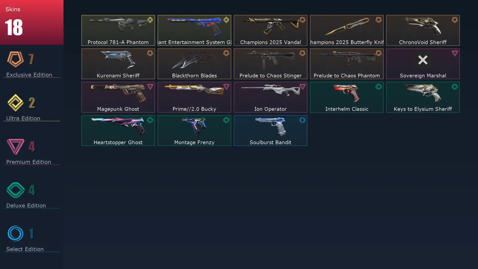 [Valorant] | EU | Level 149 | 27 Agents | 18 Skins