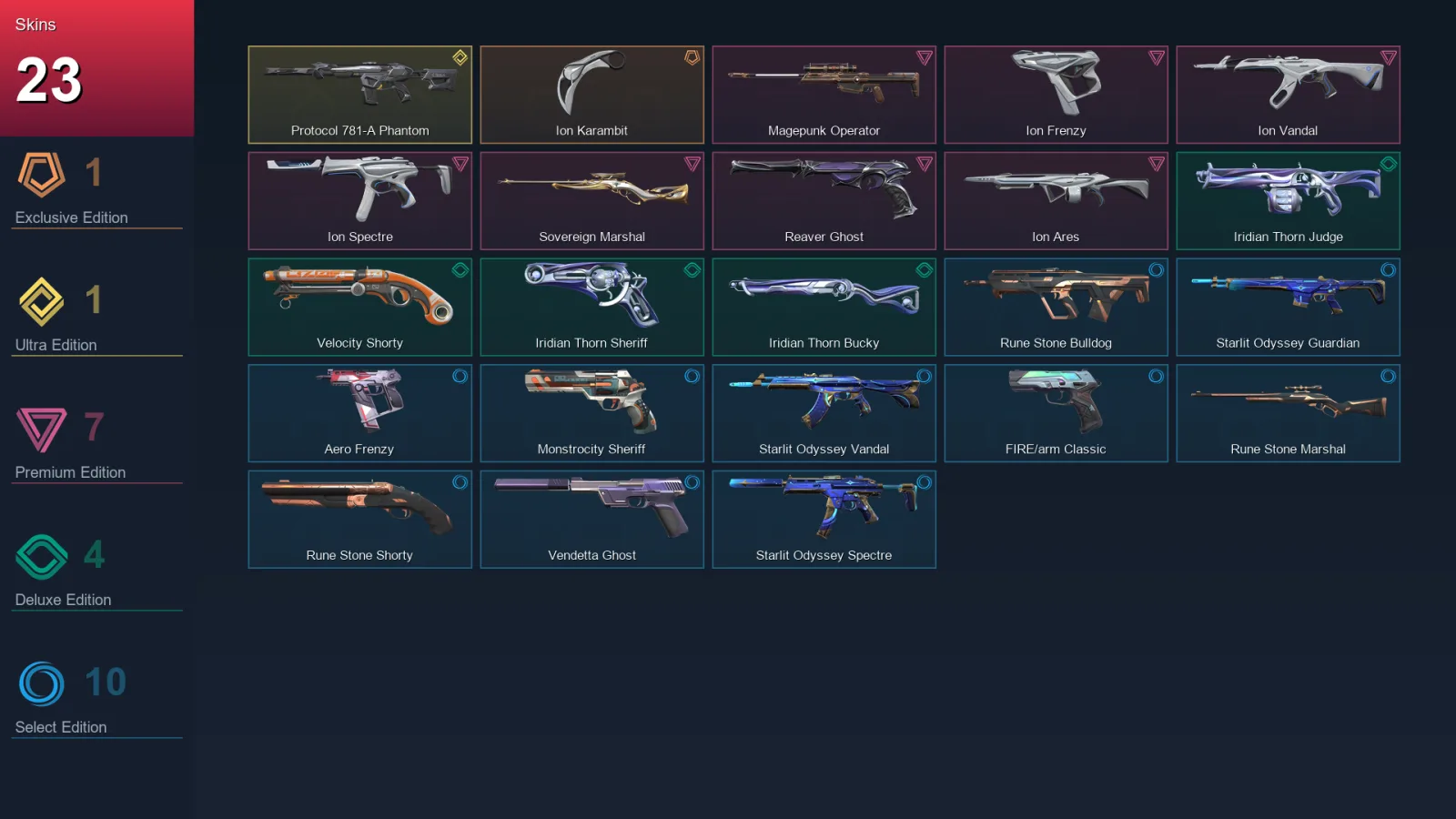 AP | Lv118 | Unranked | 23 Skin | 22 Agent | 42 Buddy