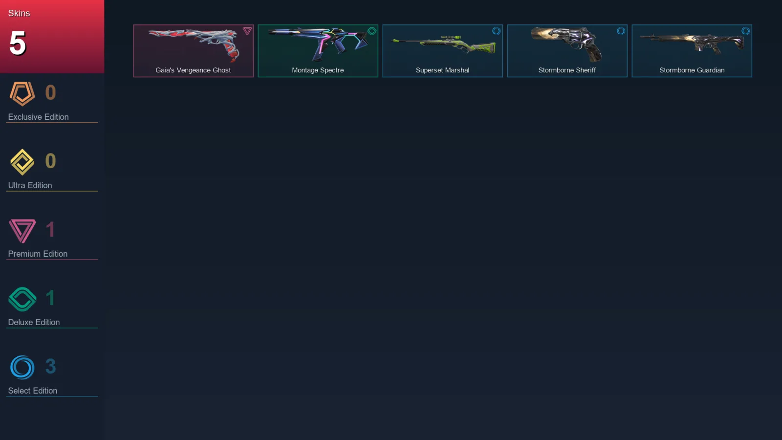 NA | Lv10 | Unranked | 5 Skin | 6 Agent | 7 Buddy