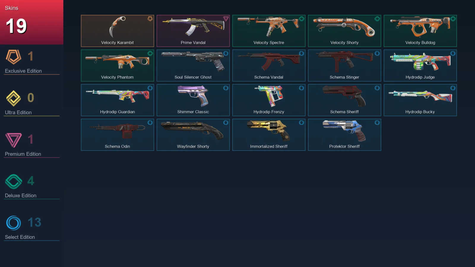 EU | Lv85 | Unranked | 19 Skin | 22 Agent | 46 Buddy