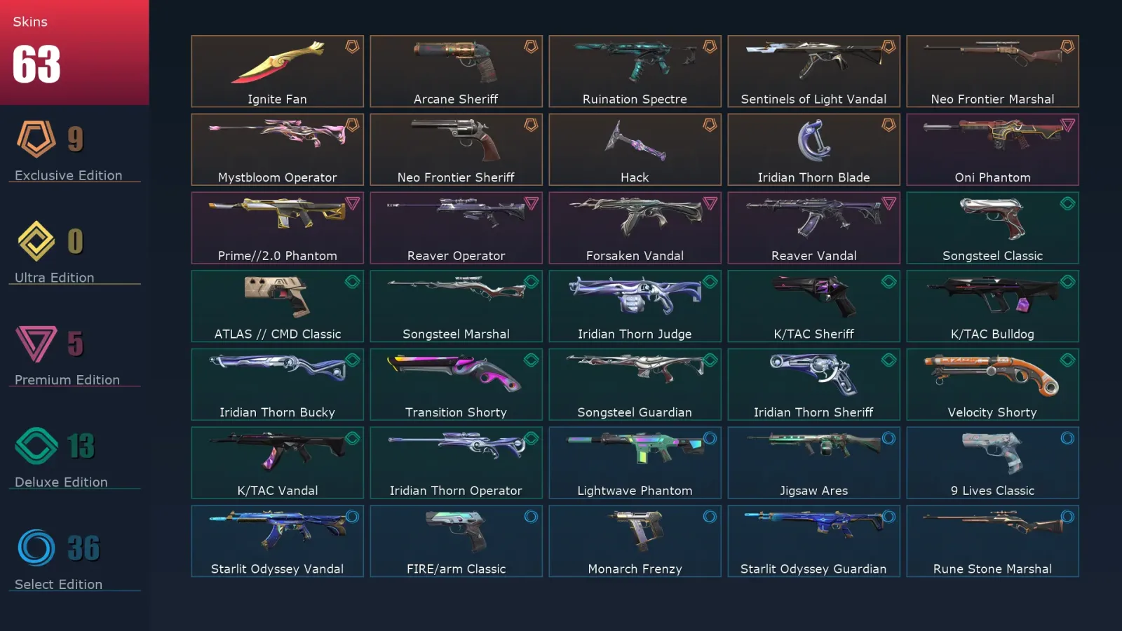 [Valorant] | EU | Level 358 | Bronze 2 | 29 Agents | 63 Skins — Valorant account