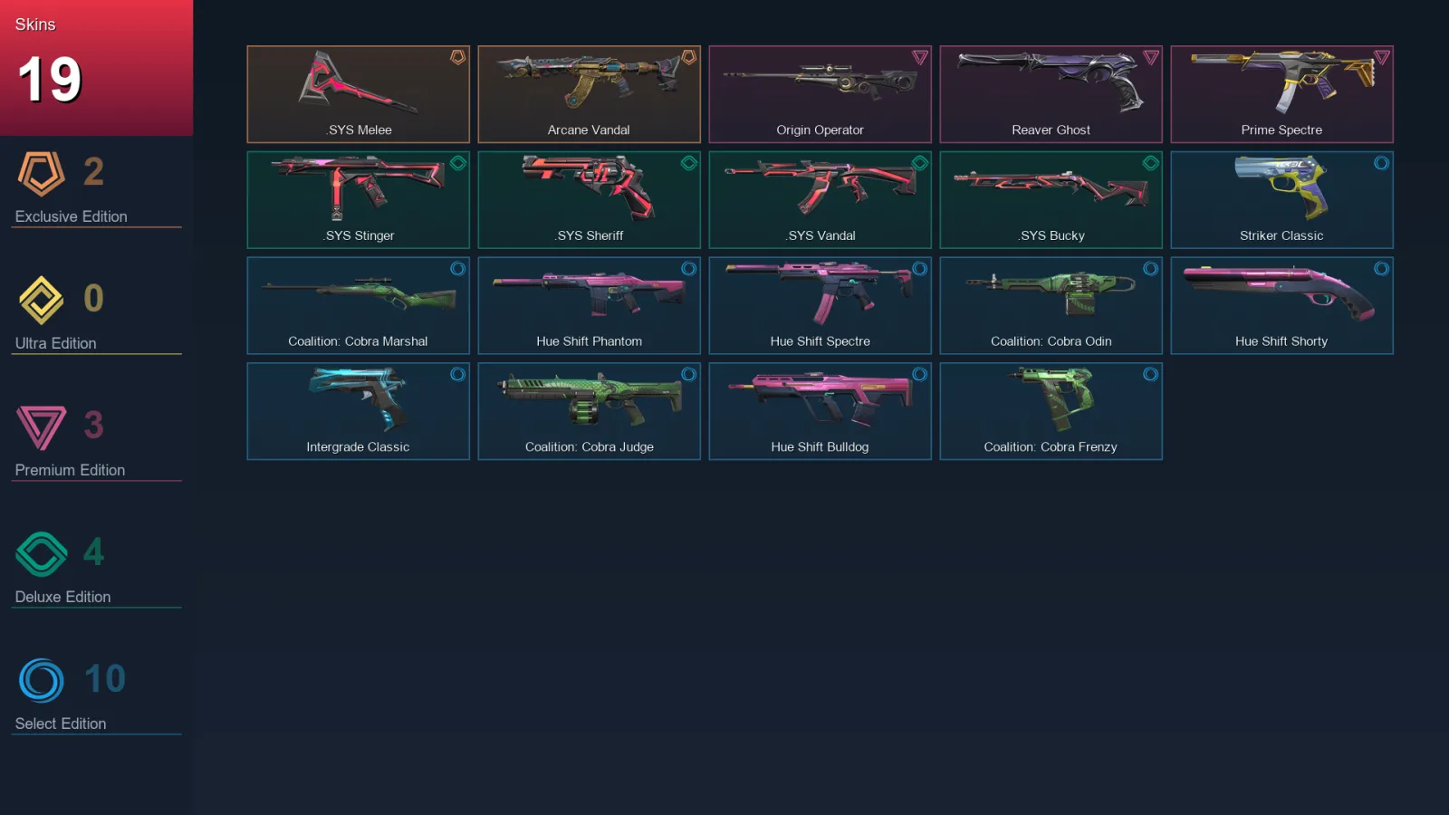 EU | Lv94 | Unranked | 19 Skin | 27 Agent | 52 Buddy — Valorant account