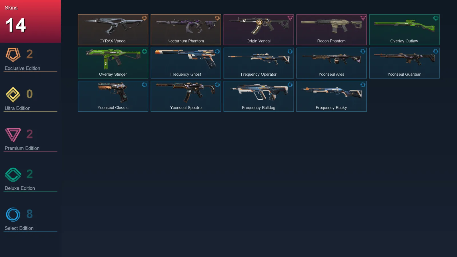 EU | Lv56 | Unranked | 14 Skin | 21 Agent | 22 Buddy — Valorant account