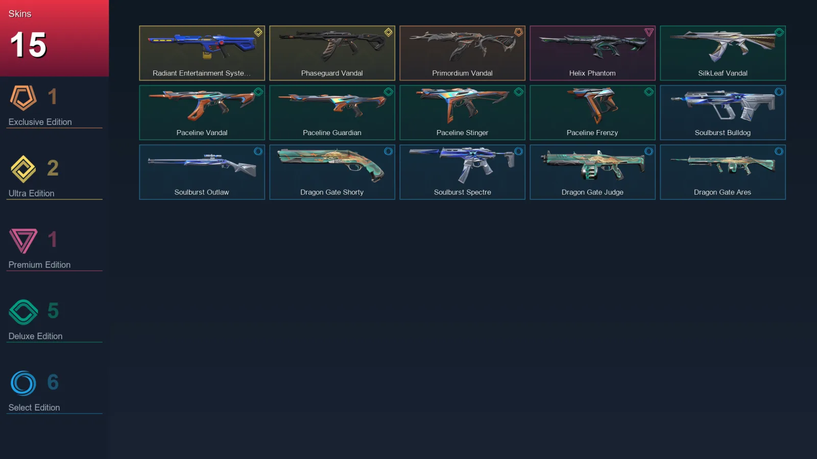 EU | Lv34 | Unranked | 15 Skin | 11 Agent | 17 Buddy — Valorant account