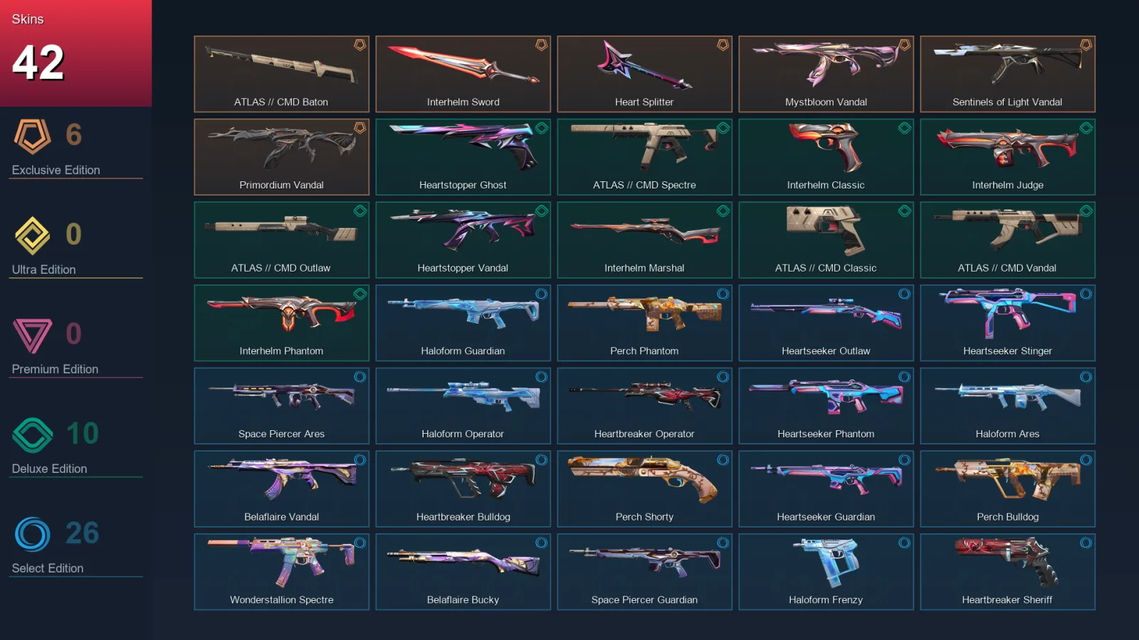 EU | Lv78 | Unranked | 42 Skin | 20 Agent | 38 Buddy — Valorant account