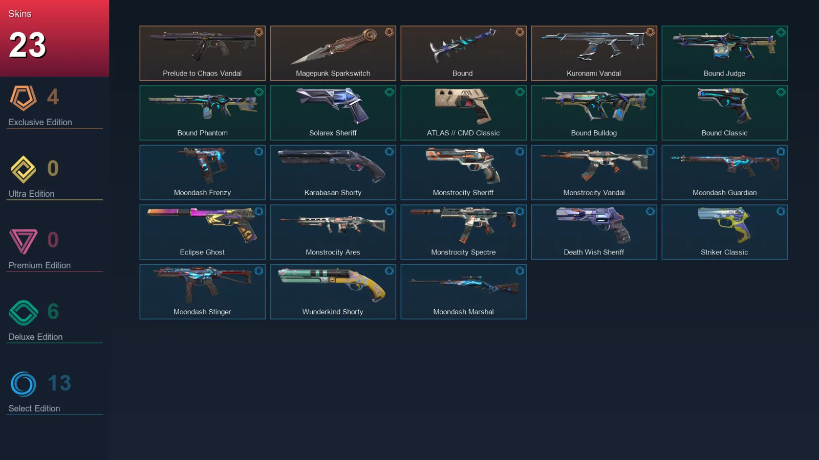 EU | Lv151 | Unranked | 23 Skin | 27 Agent | 68 Buddy