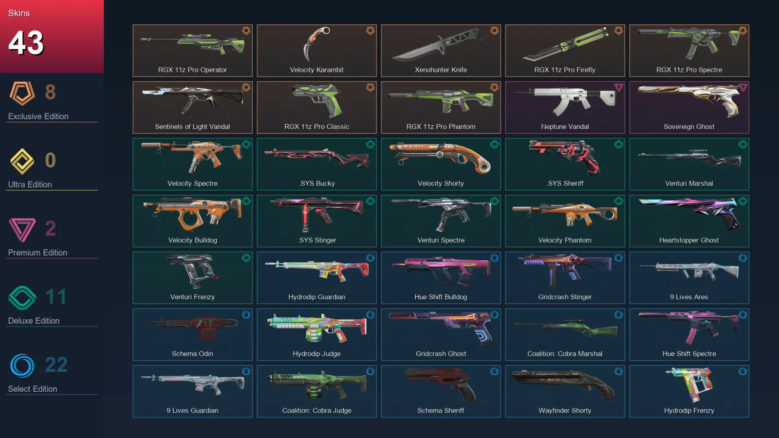 BR | Lv79 | Unranked | 43 Skin | 27 Agent | 63 Buddy — Valorant account
