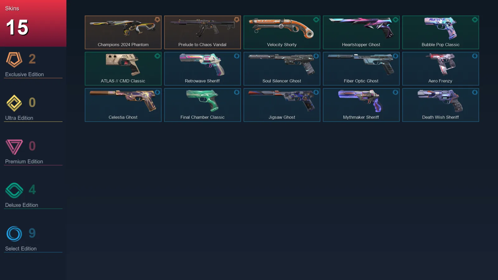 AP | Lv226 | Unranked | 15 Skin | 28 Agent | 85 Buddy — Valorant account