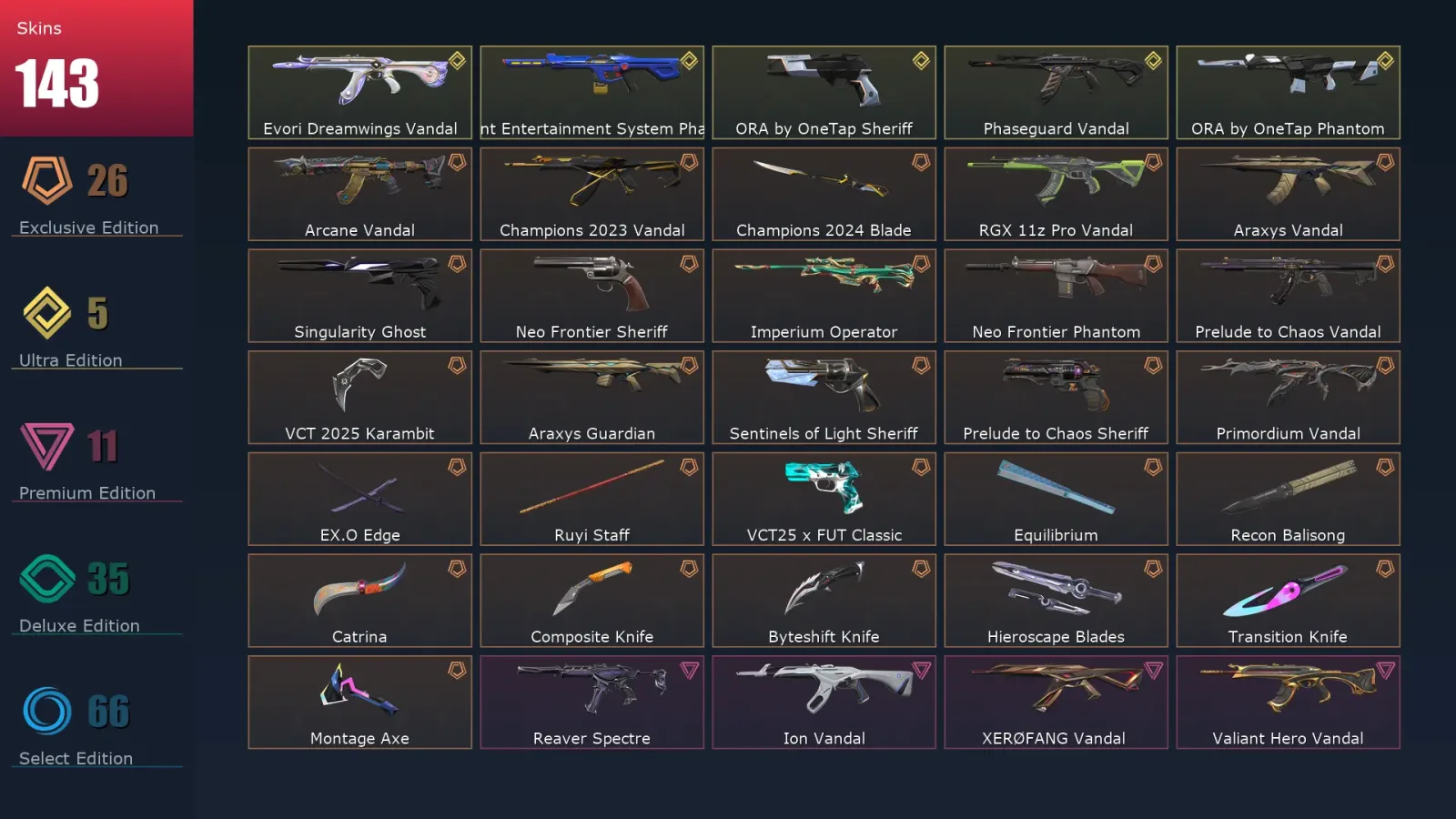[Valorant] | EU | Level 382 | Platinum 3 | 29 Agents | 143 Skins — Valorant account