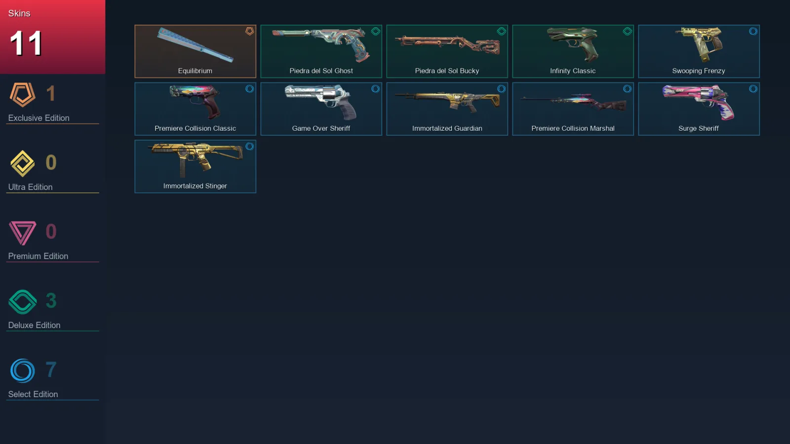 EU | Lv111 | Unranked | 11 Skin | 25 Agent | 62 Buddy
