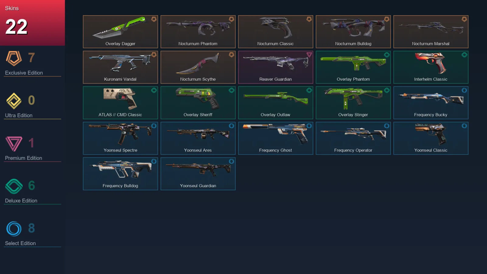 AP | Lv111 | Unranked | 22 Skin | 28 Agent | 42 Buddy