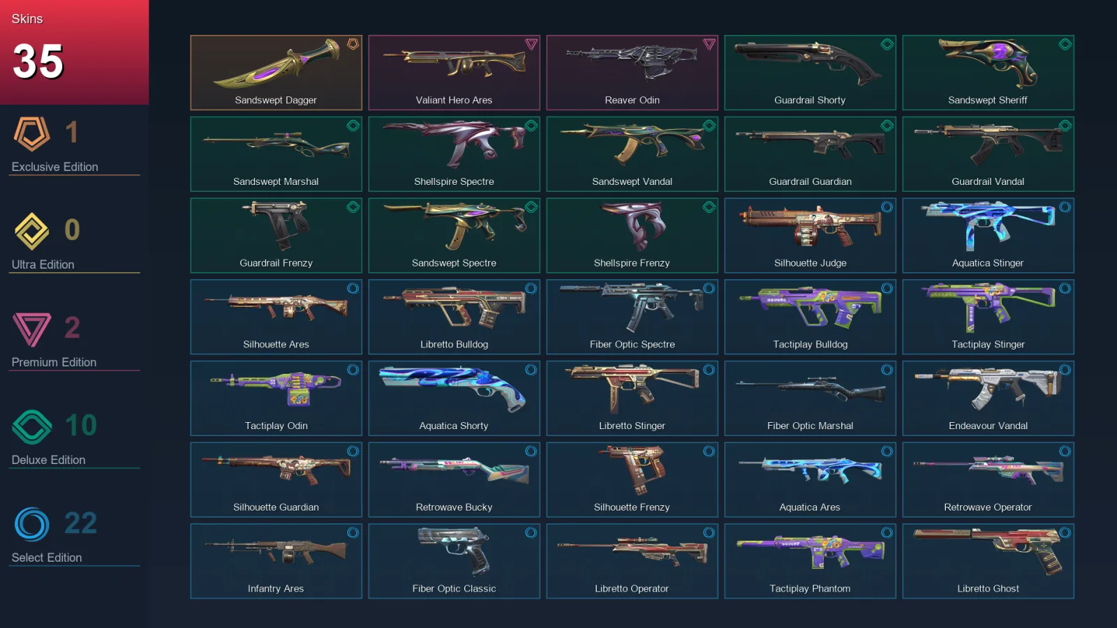 AP | Lv80 | Unranked | 35 Skin | 27 Agent | 47 Buddy — Valorant account